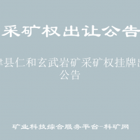 盐津县仁和玄武岩矿采矿权挂牌出让公告