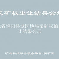 河北省饶阳县城区地热采矿权拍卖出让结果公示